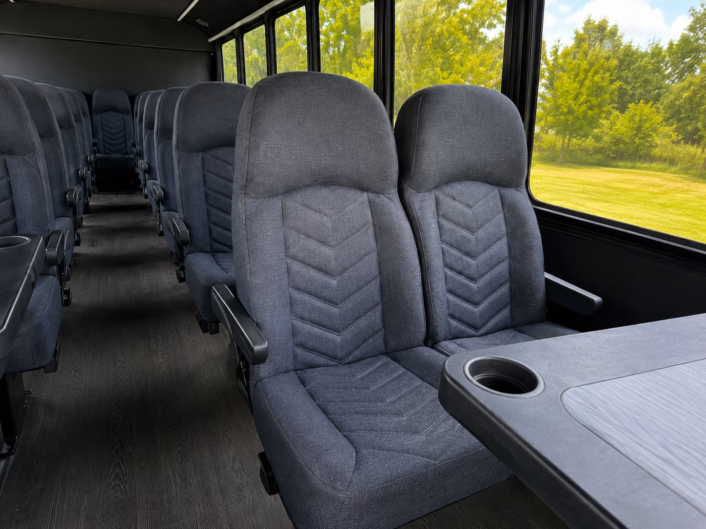 huntington beach 15 passenger minibus inside