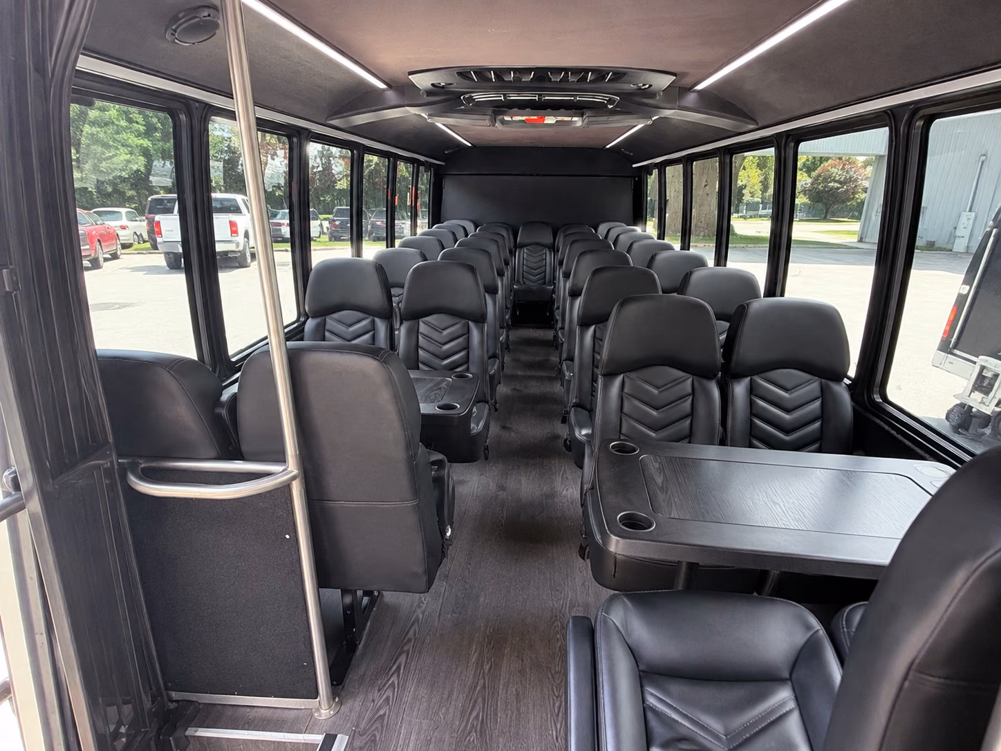huntington beach 18 passenger minibus inside