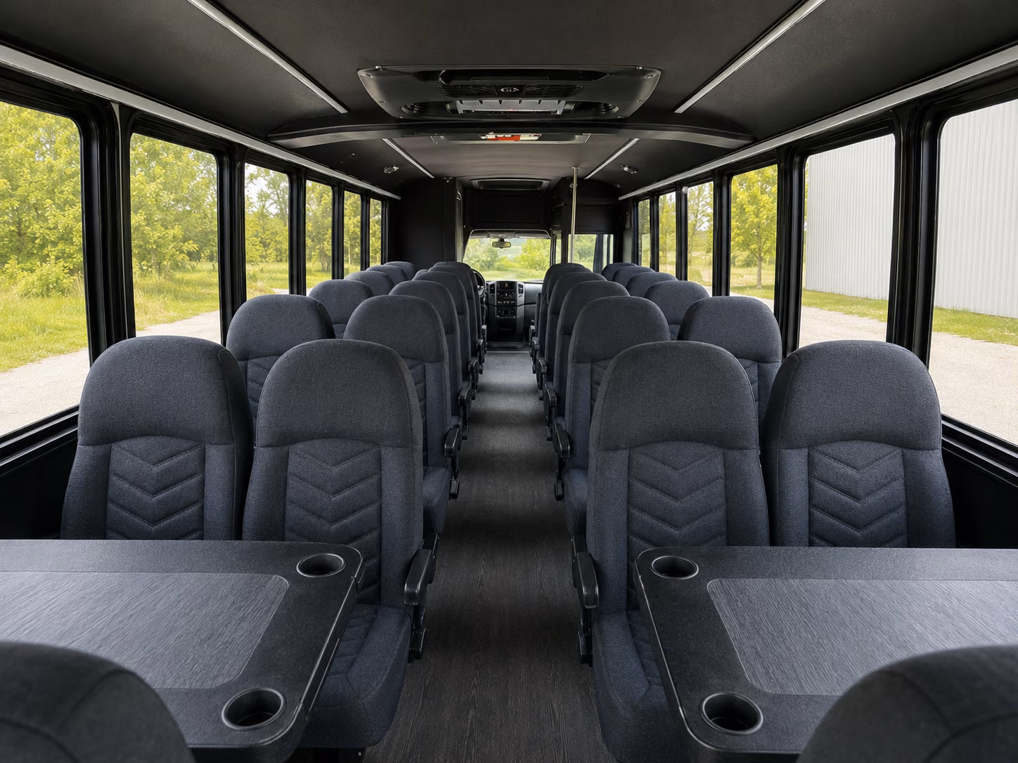 huntington beach 20 passenger minibus inside