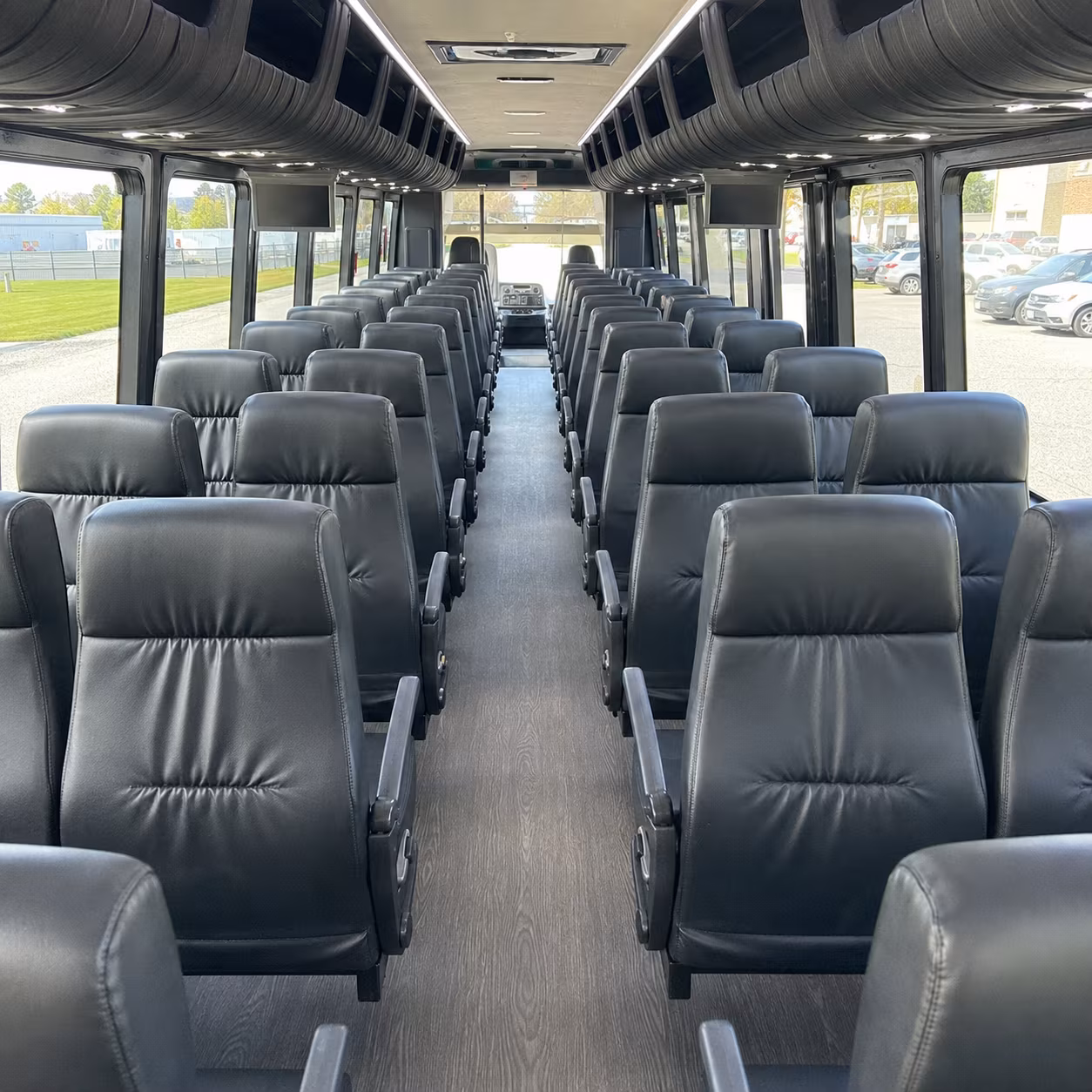 huntington beach 28 passenger minibus interior