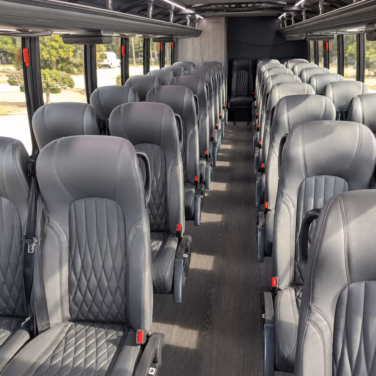 huntington beach 30 passenger minibus inside