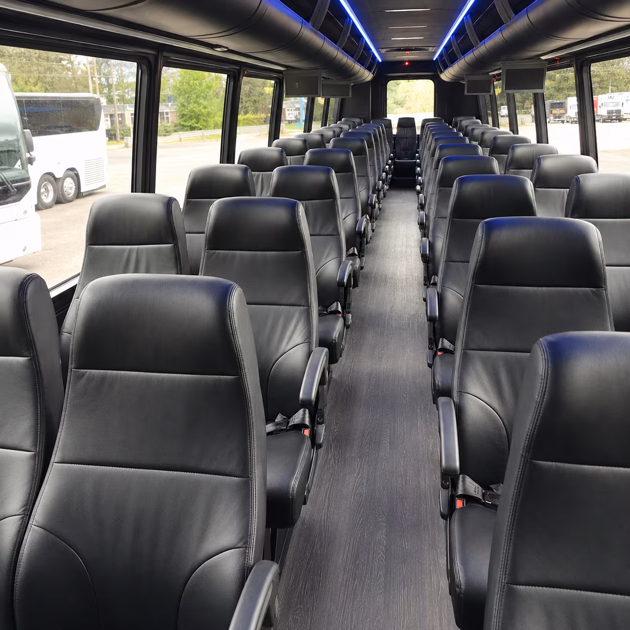 huntington beach 35 passenger minibus interior
