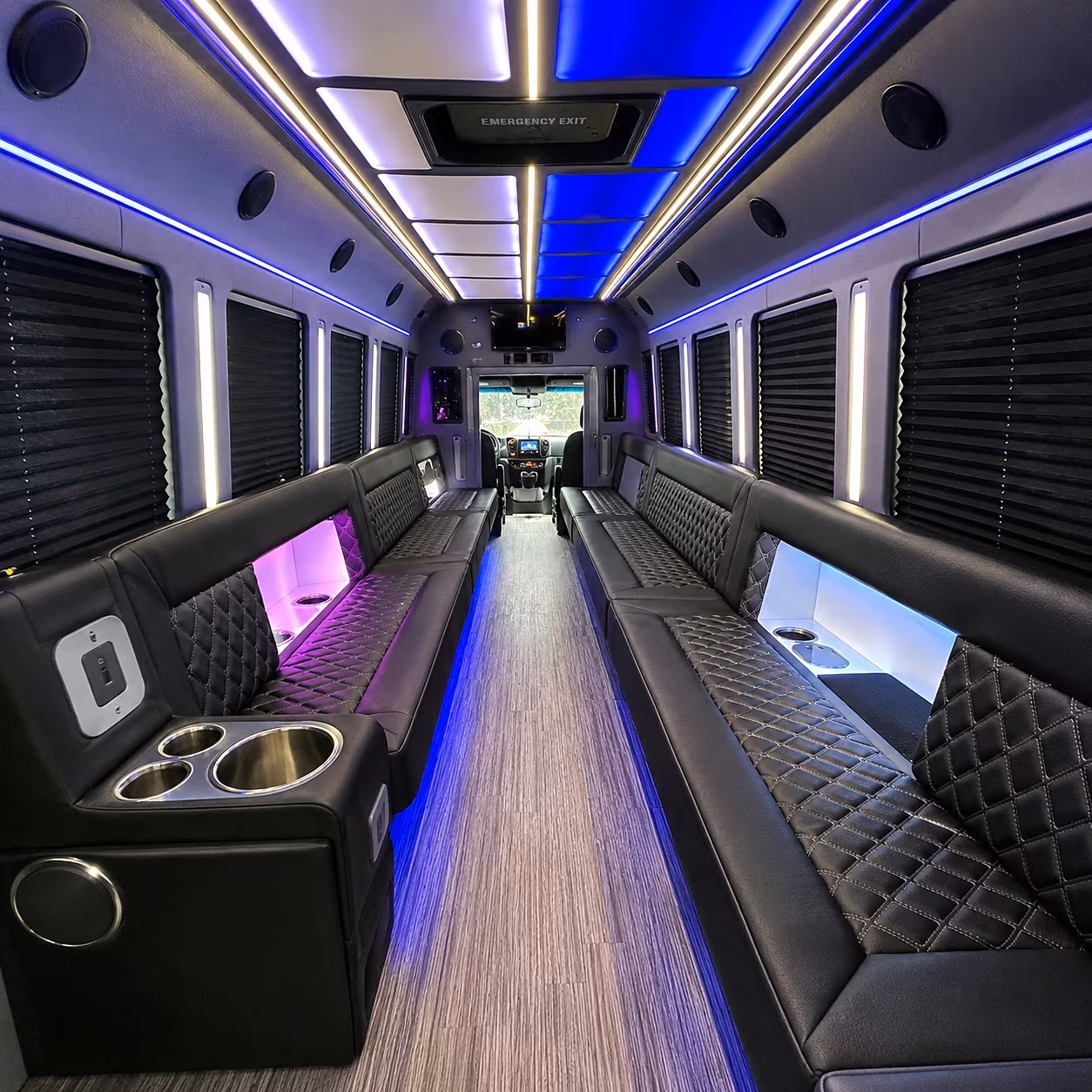 huntington beach party bus interior
